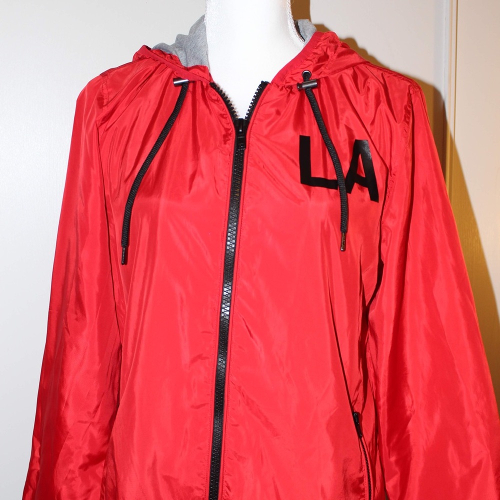 Red LA Windbreaker